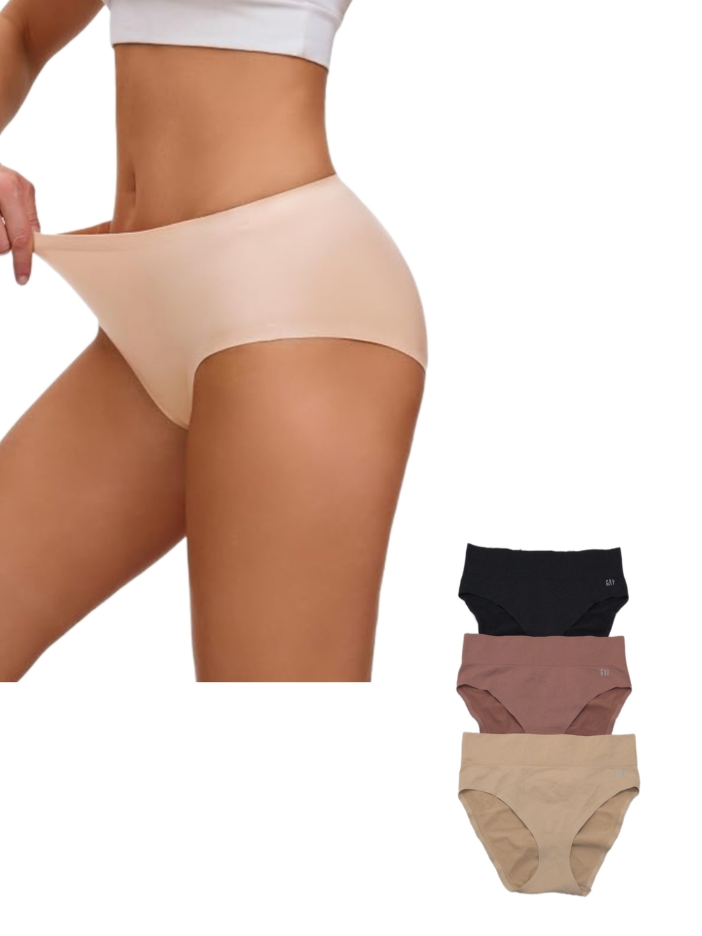 NWOT GAP Body Original Seamless Shaping Brief w/Ruching